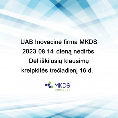 2023 08 14 dieną nedirbsime